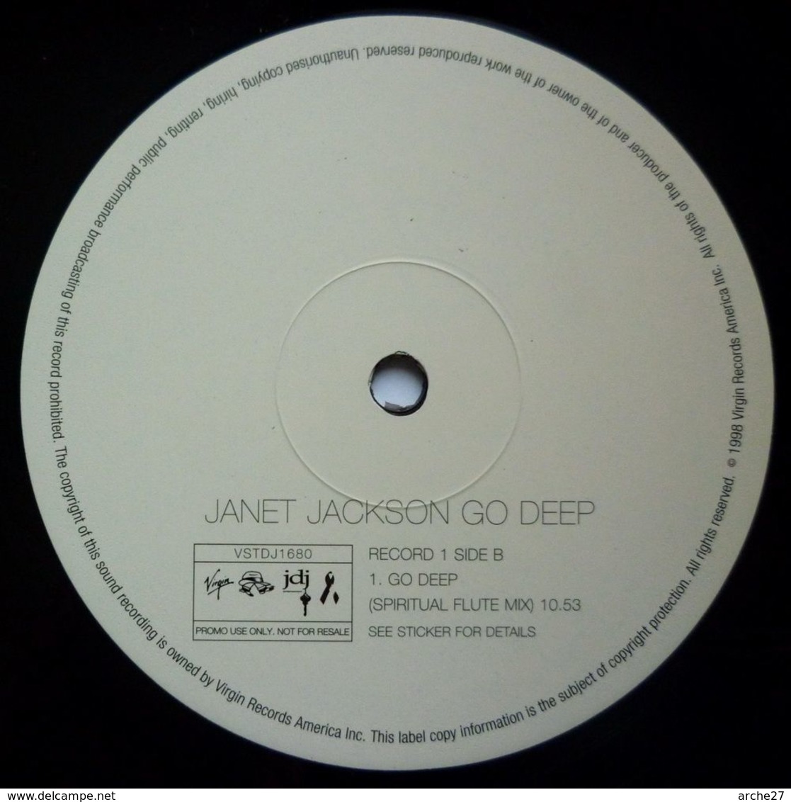 JANET JACKSON - MX - 2 X 45T - Disque Vinyle - Go Deep - 1680 - Promo - Dance, Techno & House