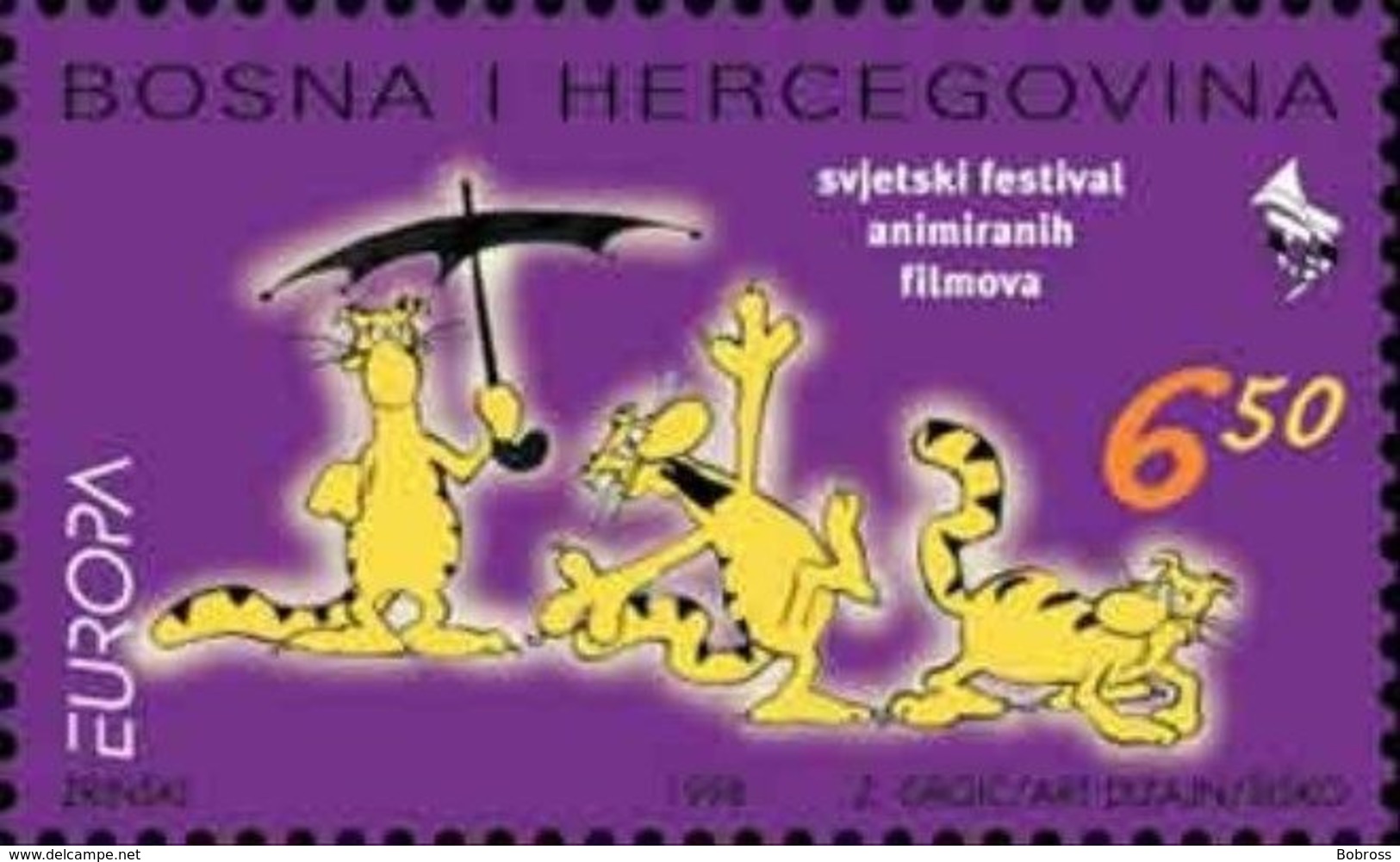 1998 EUROPA, World Festival Of Animated Films In Zagreb, N° 37, Croat Post Mostar, Bosnia And Herzegovina,MNH - Bosnia Herzegovina