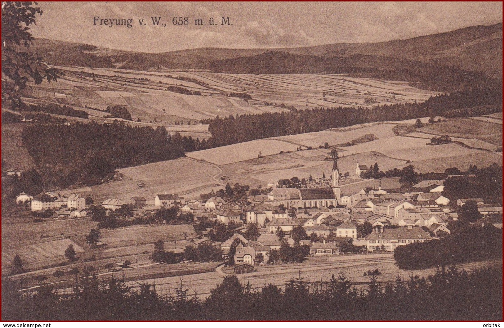 Freyung V. Wald * Bayerischer Wald, Gesamtansicht * Deutschland * AK2756 - Freyung