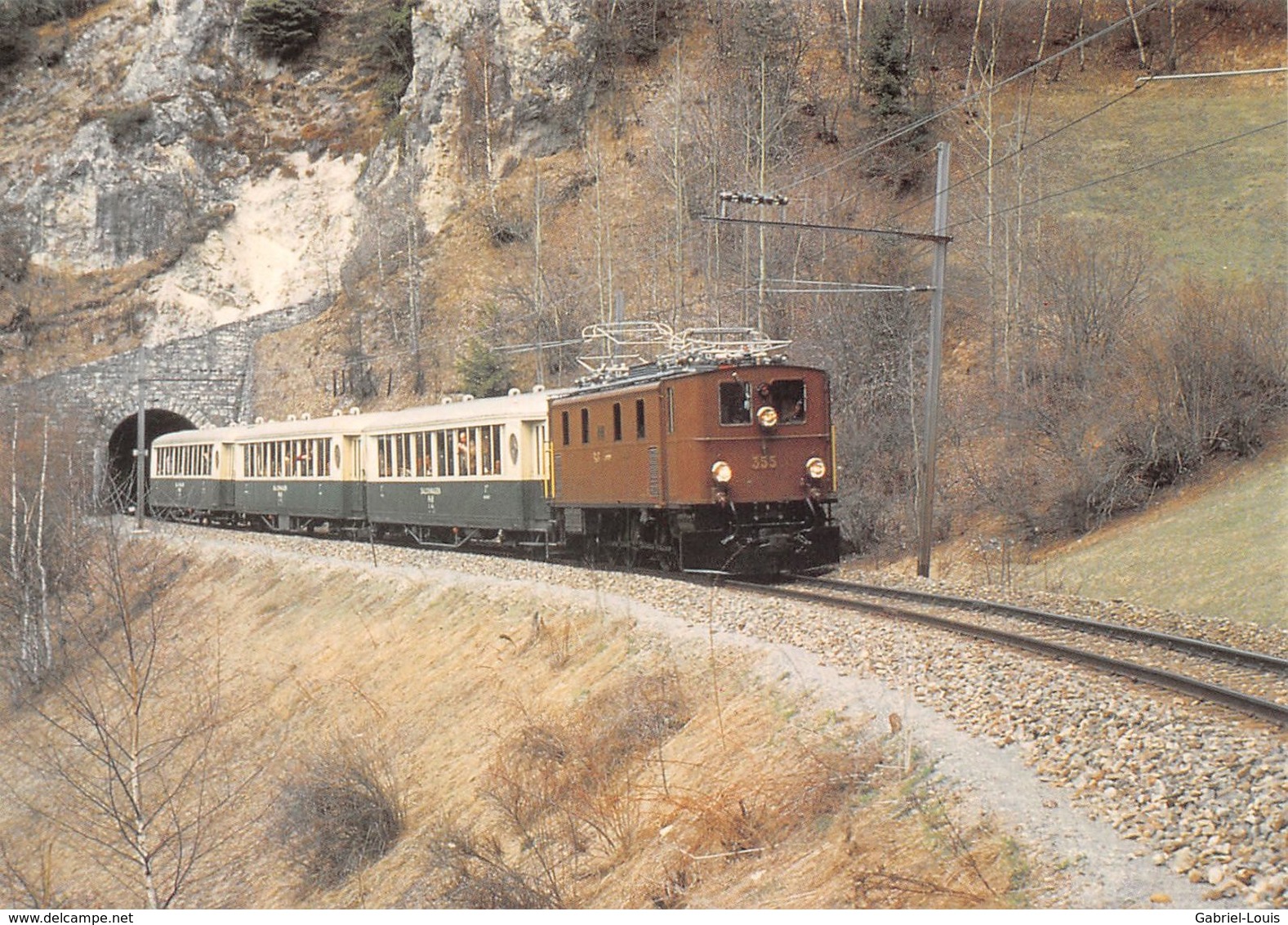 BVA - Filisur Ge ç/6 355 - Rhätische Bahn - R.h.B. Ligne De Chemin De Fer Train - Filisur