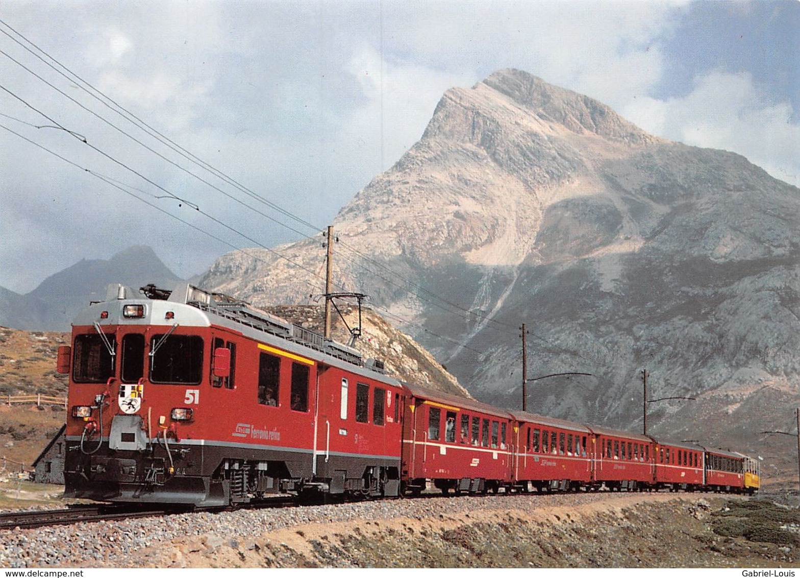 ABe 4/4 51 Poschiavo Ospizio Bernina- Rhätische Bahn - R.h.B. Ligne De Chemin De Fer Train - Poschiavo