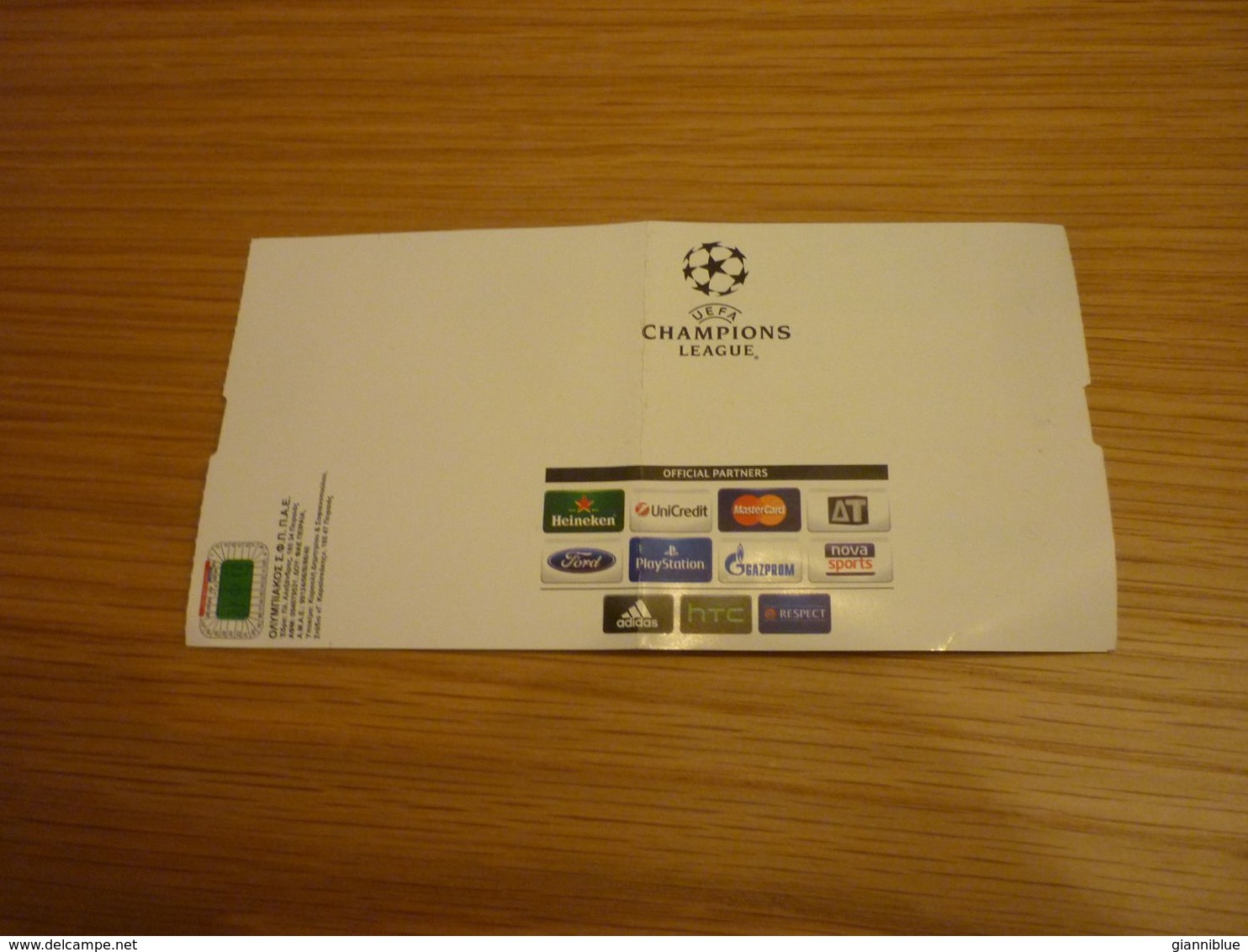 Olympiakos Olympiacos-Manchester United UEFA Champions League Football Match Ticket Stub 25/02/2014 (hologram) - Match Tickets