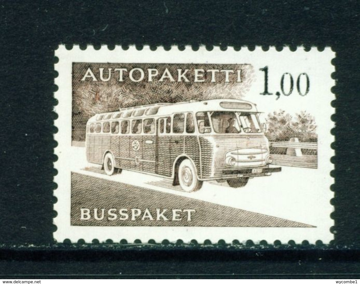 FINLAND  -  1963 Parcel Post 1m Unmounted/Never Hinged Mint - Pacchi Tramite Autobus