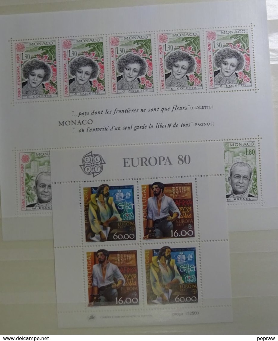 &BAR 80-Fi& EUROPA CEPT 1980  COMPLETE YEARSET MNH**. - Full Years