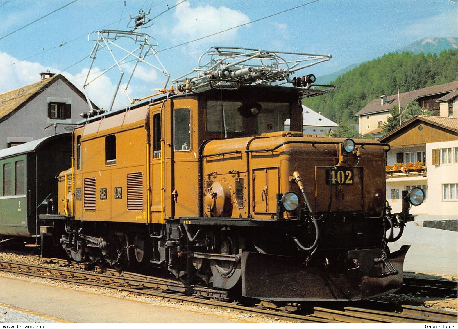 Zuoz Ge 6/6 I 402 -  Rhätische Bahn -  Rhb - R.h.B. Ligne De Chemin De Fer Train - Zuoz