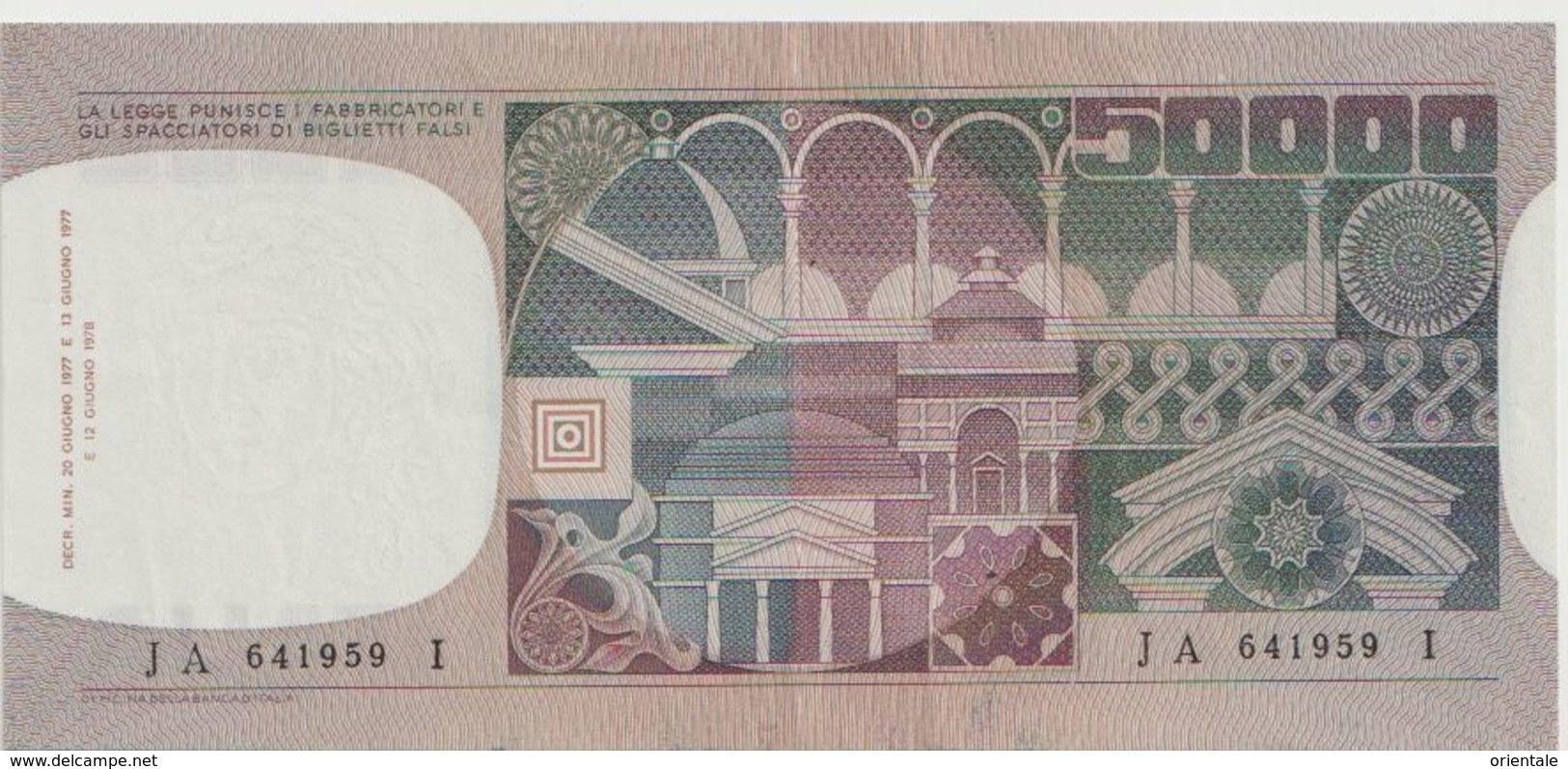 ITALY P. 107b 50000 L 1978 VF - 50.000 Lire