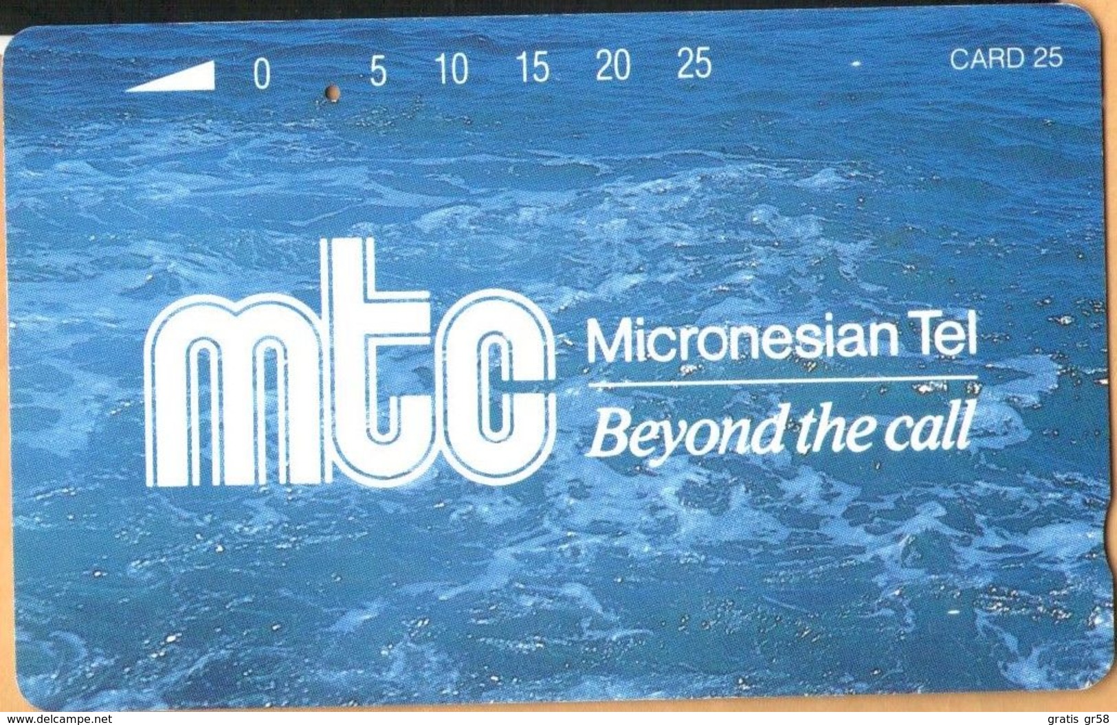 Northen Mariana Isl. - NMI-MT-06, MTC Corporate Logo, 25 Units, 1992, Used As Scam, Small Spots - Isole Marianne