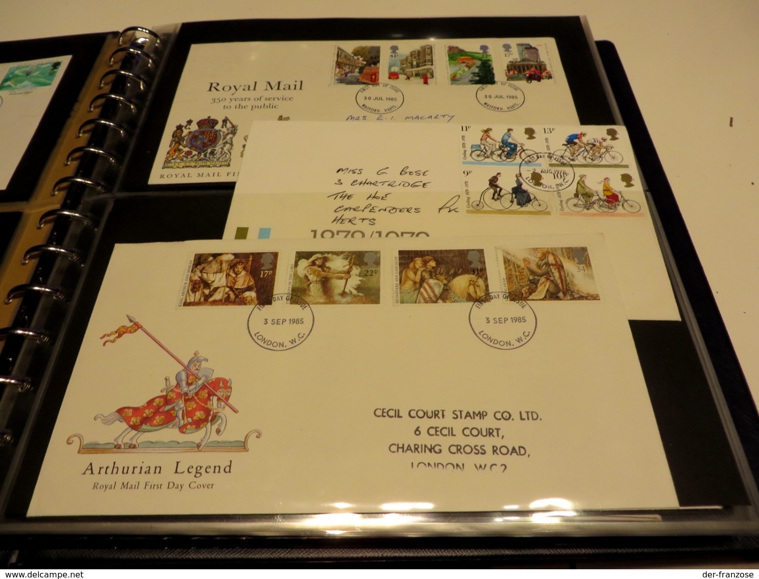 GROßBRITANNIEN  Posten  F D C  -  BELEGE. in  Einsteckseiten  im. SAFE - RINGBINDER