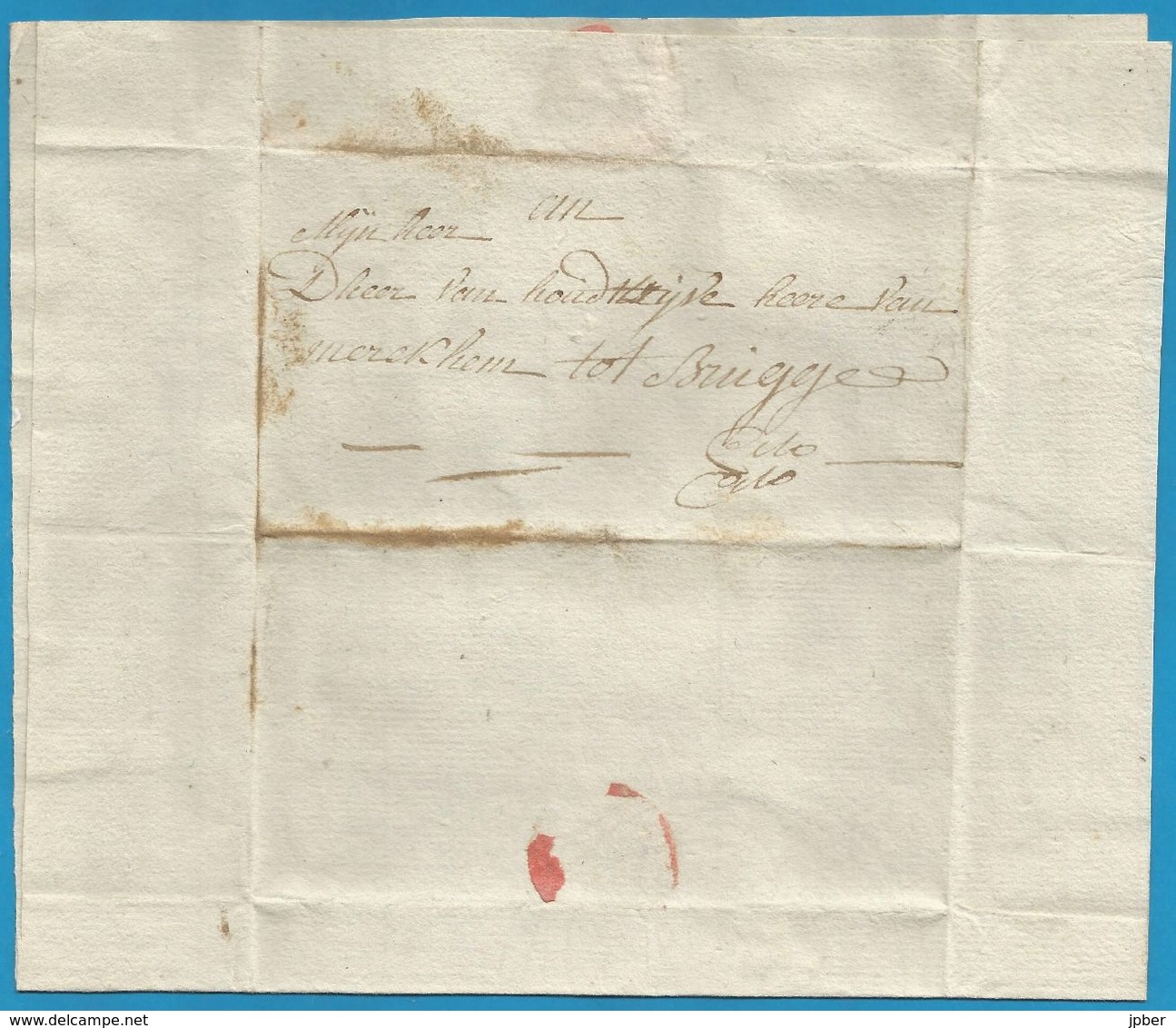 (T-001) Belgique - Précurseur - LAC Du 22/12/1802 De NieuwenDamme à Brugge - Contenu "...de Heer Beghin ... Dixmuide..." - 1794-1814 (Periodo Francese)