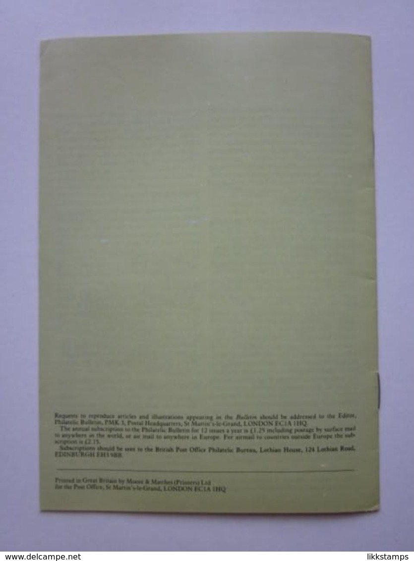 THE PHILATELIC BULLETIN OCTOBER 1977 VOLUME NUMBER 15 ISSUE No.2, ONE COPY ONLY. #L0240 - Inglés (desde 1941)