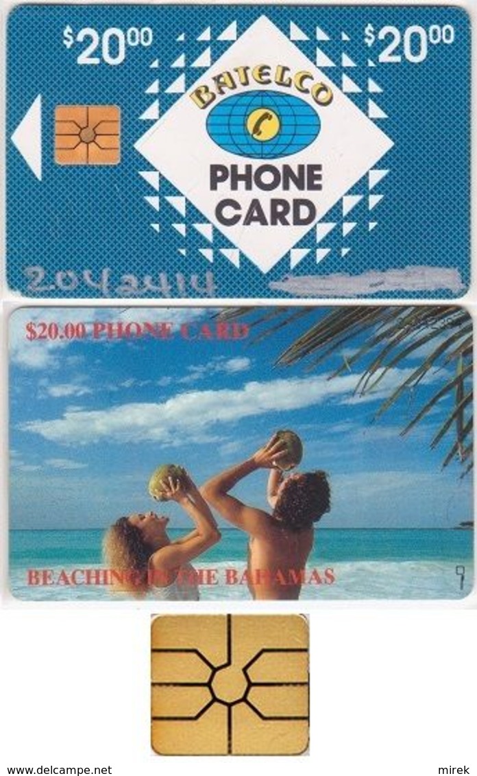 19/ Bahamas; P7. Beaching, Hand Silver CN 7 Digits, Chip GEM 1B.1, With Transparent Logo, 7.000 Ex. - Bahamas