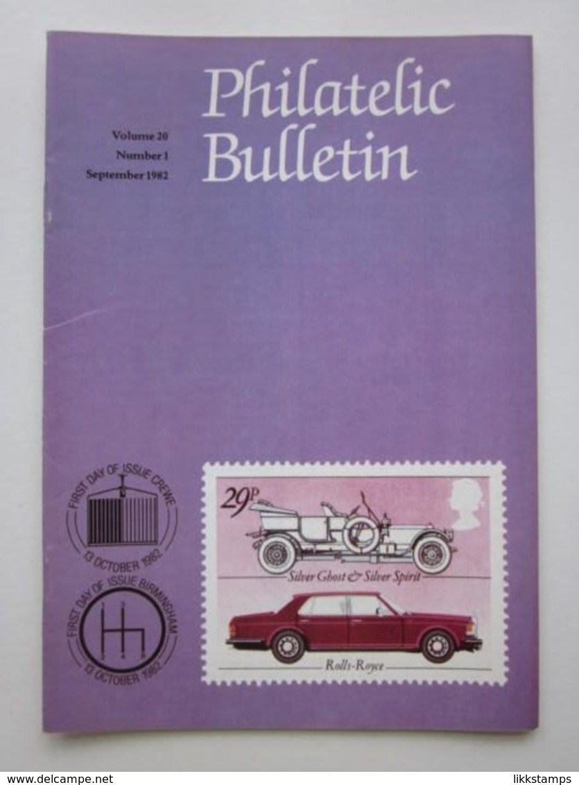 THE PHILATELIC BULLETIN SEPTEMBER 1982 VOLUME NUMBER 20, ISSUE No.1, ONE COPY ONLY. #L0242 - Englisch (ab 1941)