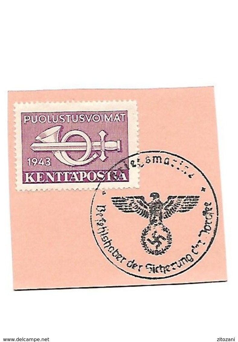 217-finlande-1943-timbre Militaire Puolustusvoimat-kenttaposta-oblitération III REICH - Military / Militaires / Militair