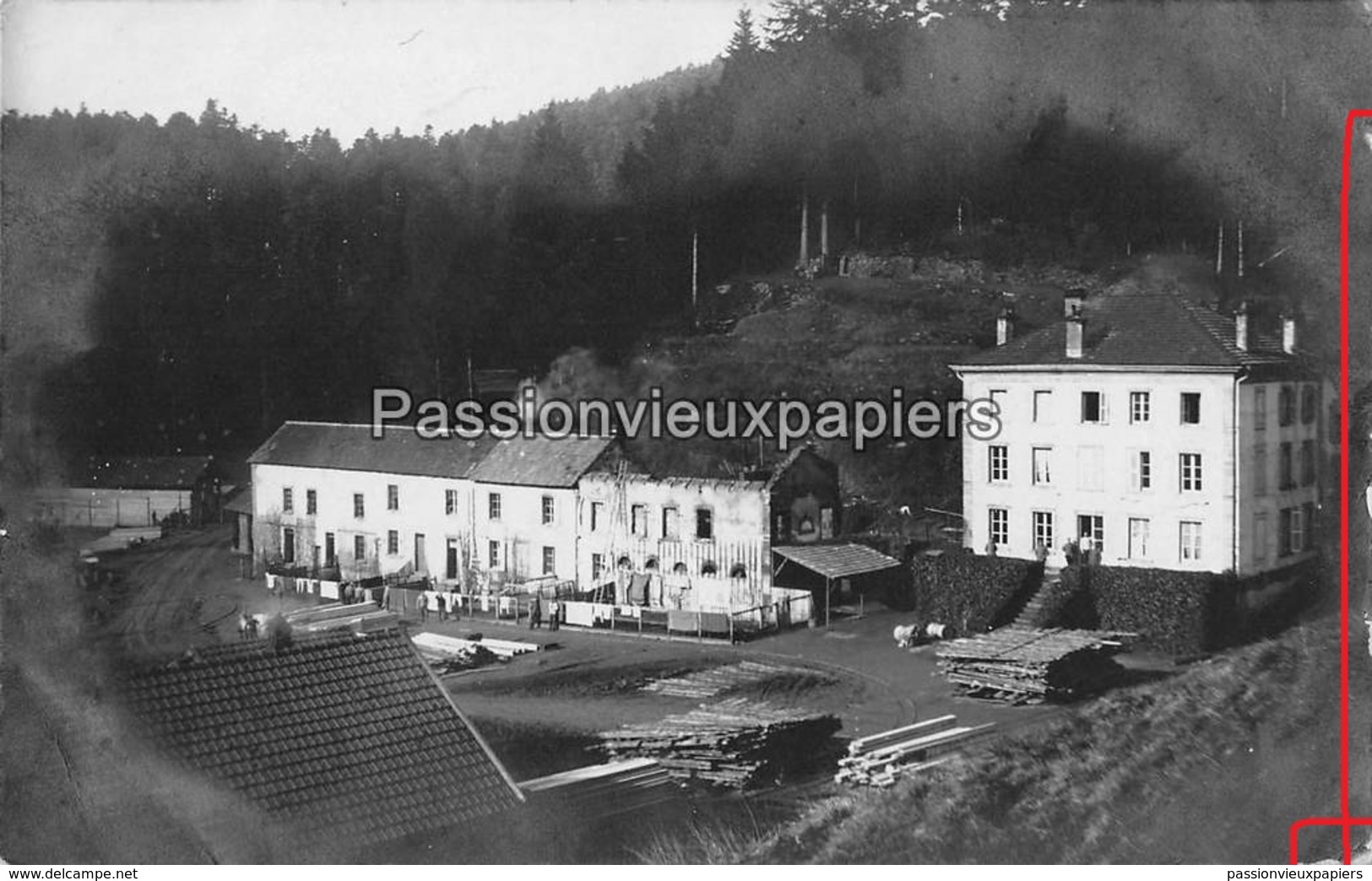 CARTE PHOTO ALLEMANDE  VAL Et CHATILLON 1916  SCIERIE Et CHÂTEAU Du POT DE VIN - Autres & Non Classés