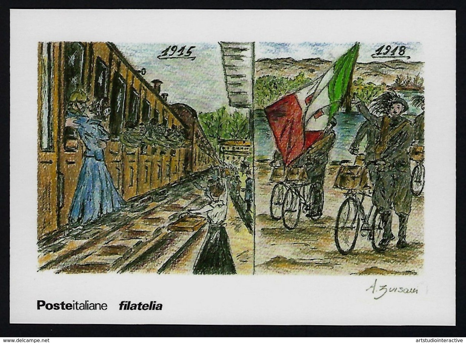 2016 ITALIA "CENTENARIO GRANDE GUERRA / RADUNO ALPINI TRIVENETO" COFANETTO ANNULLO 19.06.2016 (GORIZIA)