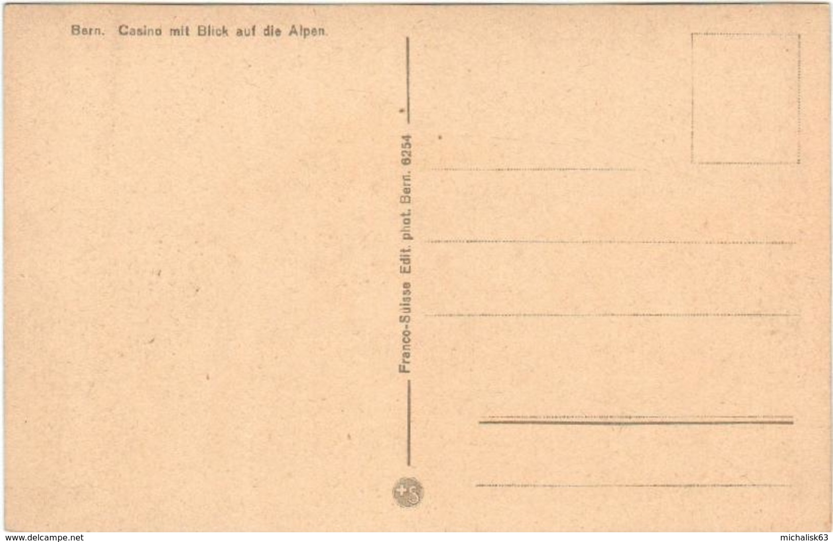 61hr 118 CPA - BERN - CASINO MIT BLICK AUF DIE ALPEN - Berne