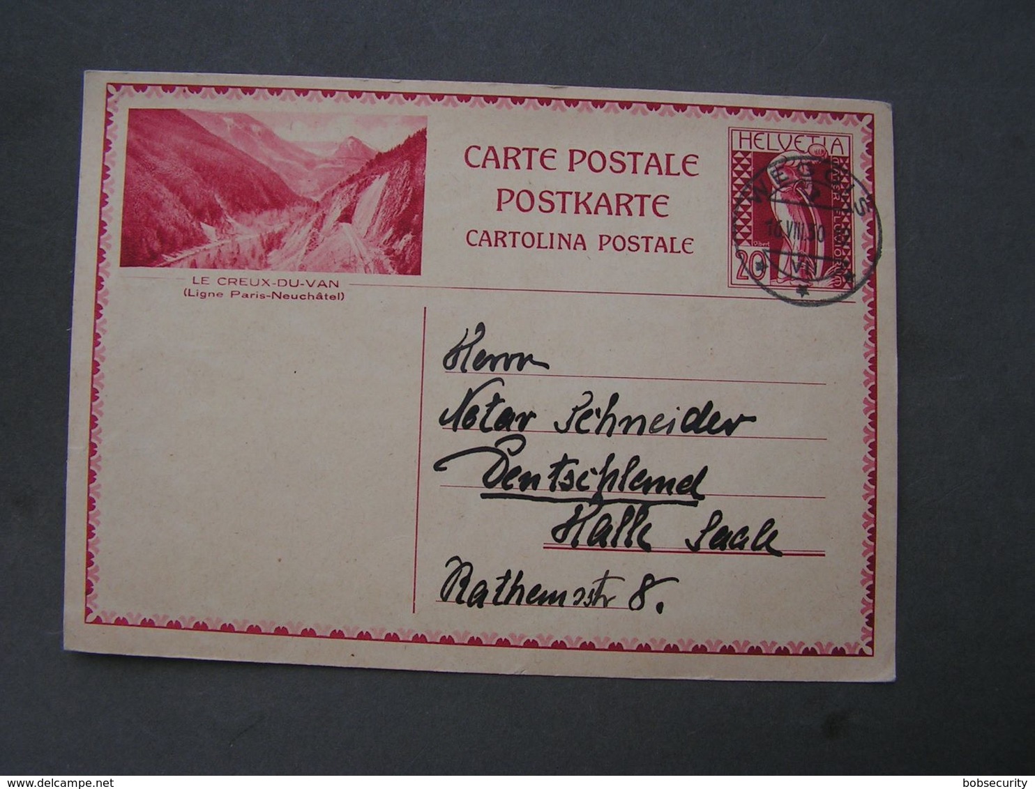 CH Bildkarte 1930 - Stamped Stationery