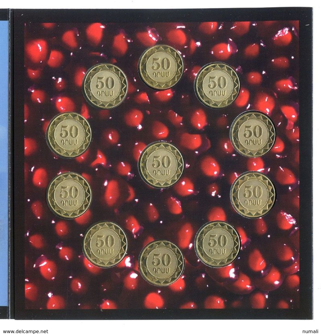 ARMENIA 50 DRAM 11 COINS SET UNC 2012 PROVINCES REGIONS AND YEREVAN IN THE OFFICIAL ALBUM - Armenia