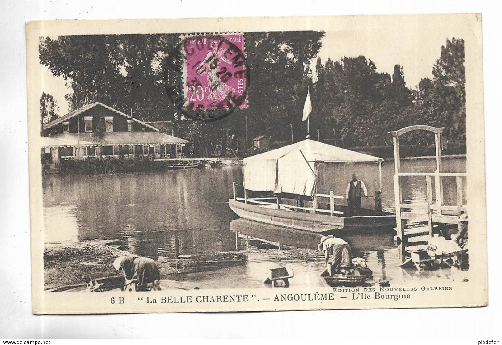 16 - " LA BELLE CHARENTE " - ANGOULEME - L' Ile Bourgine - Bac Fluvial. - Angouleme