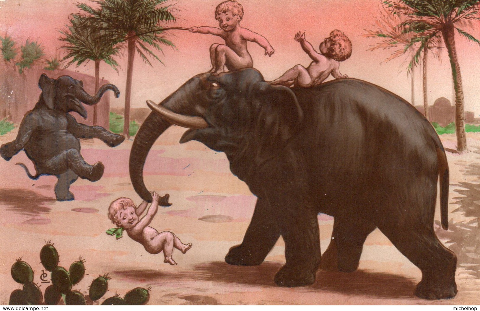 ELEPHANT - Carte Fantaisie - Éléphants