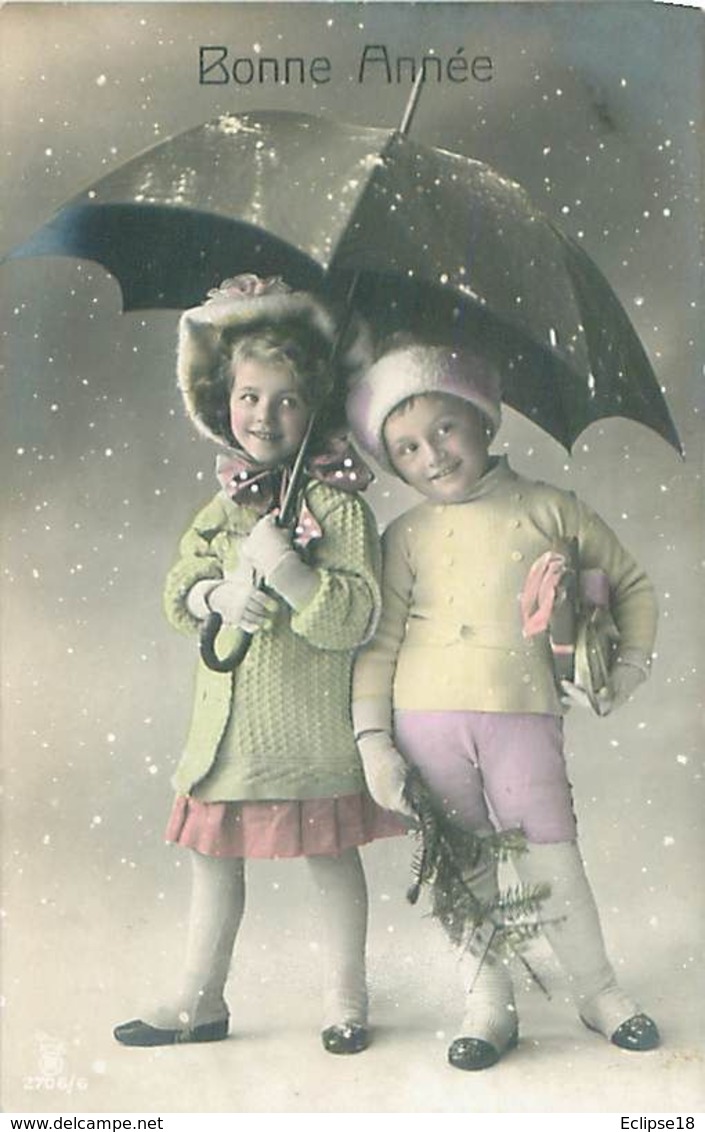 Reinwald  - Portrait 2 Enfants Parapluie    N 2702 - Ritratti