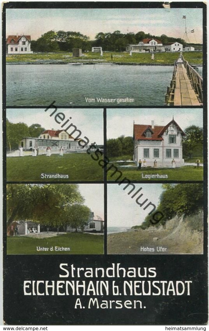 Strandhaus Eichenhain Bei Neustadt Holstein Besitzer A. Marsen - Verlag Julius Simonsen Oldenburg Gel. 1910 - Neustadt (Holstein)