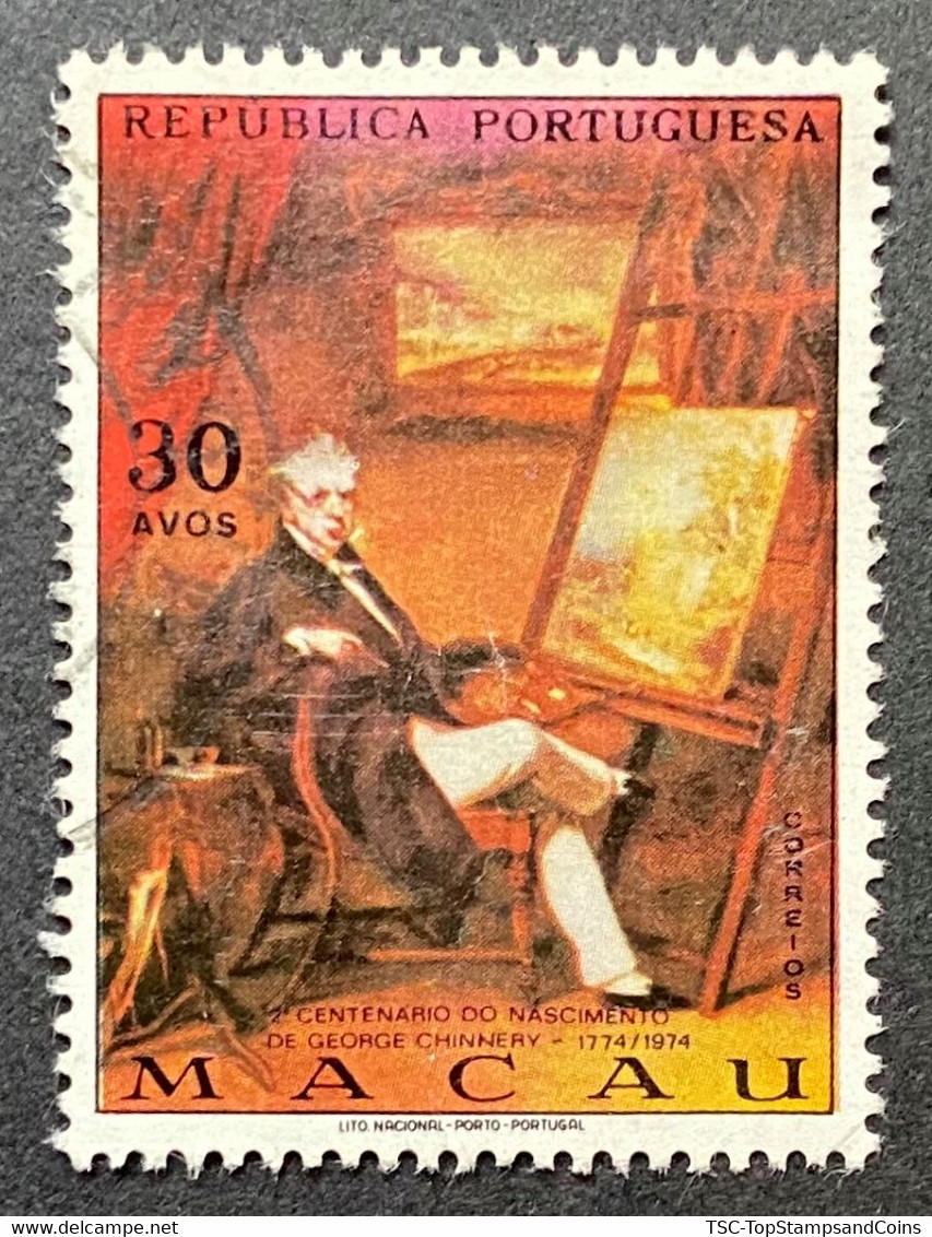 MAC5437U - Bicentenary Of George Chinnery's Birth - 30 Avos Used Stamp - Macau - 1974 - Oblitérés