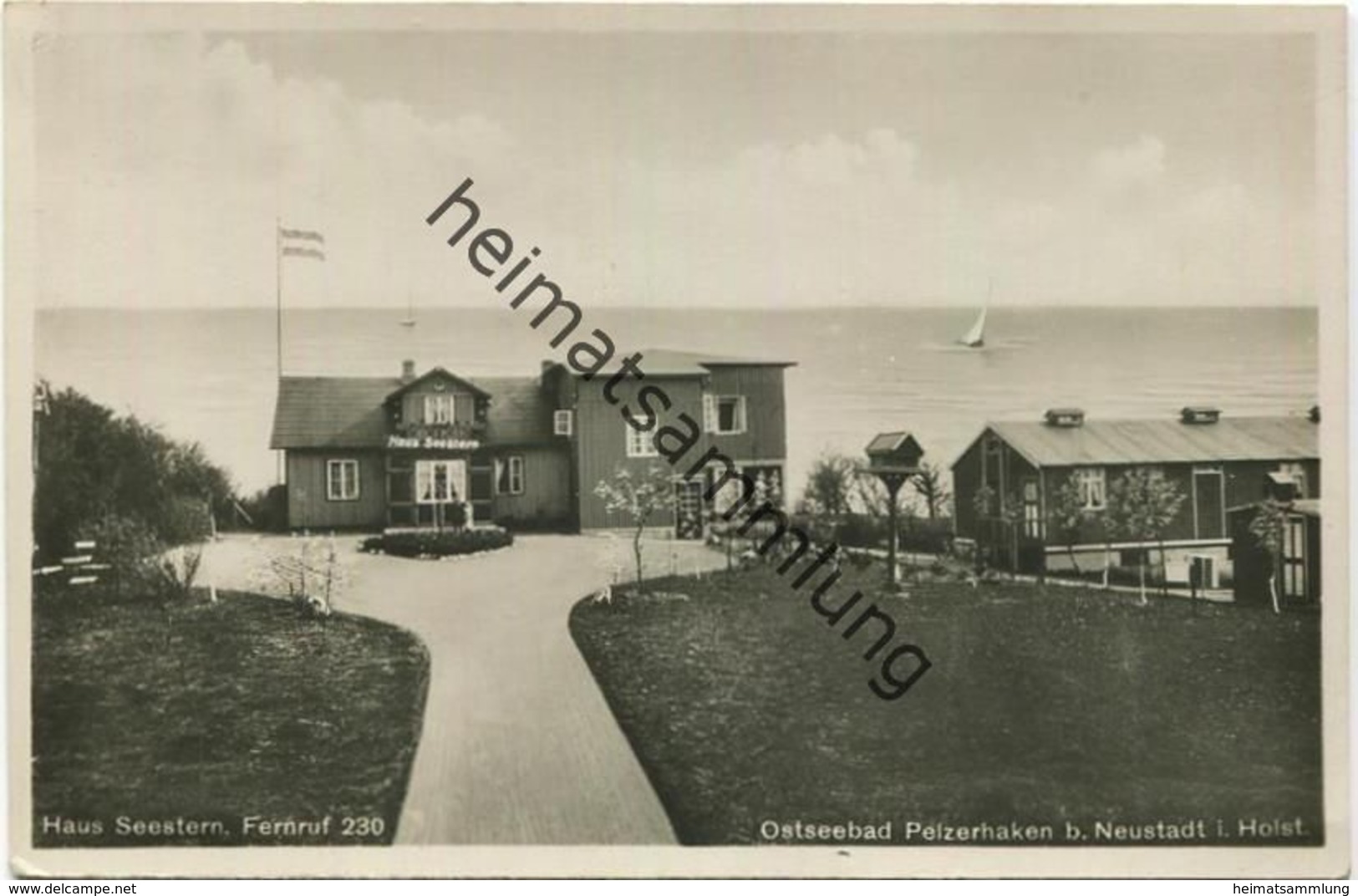 Ostseebad Pelzerhaken Pension Haus Seestern Besitzer Fritz Schwiegershausen - Foto-AK 30er Jahre - Verlag Emil Körner - Neustadt (Holstein)