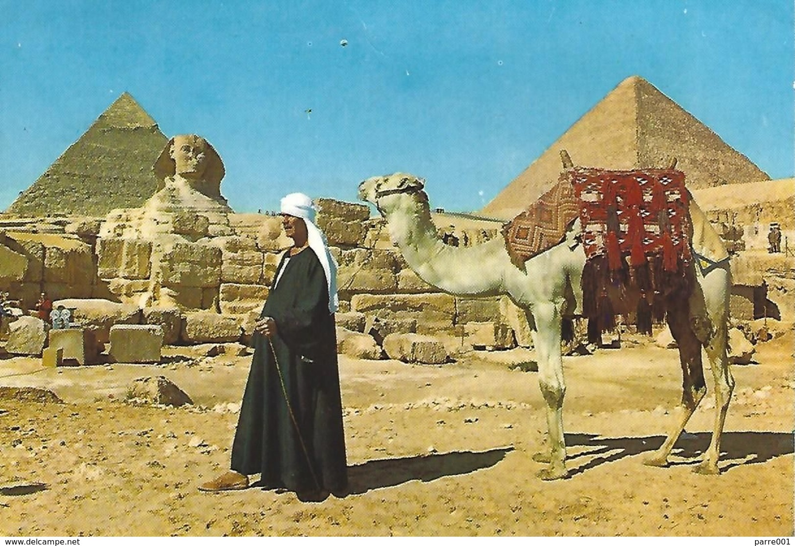 Egypt Giza Pyramid Sphynx Camel Viewcard - Sphynx