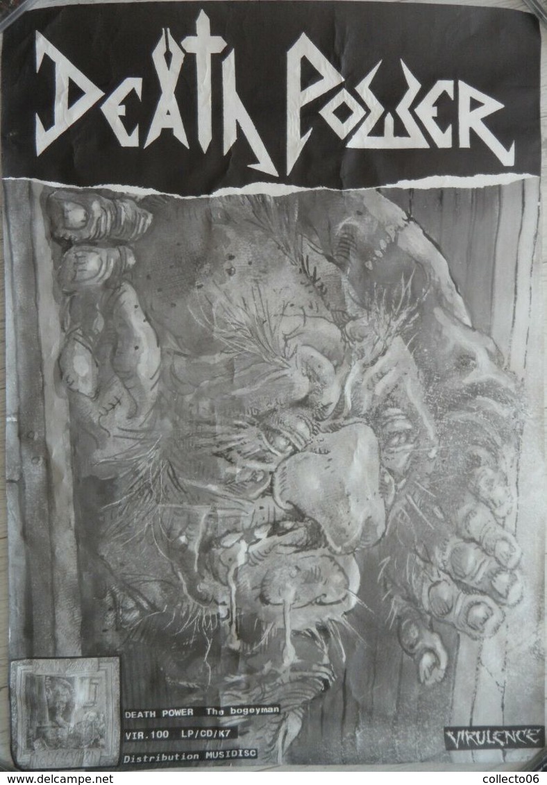 Affiche Poster Promotionnelle Officielle DEATH POWER De 1990 Thrash Metal - Affiches & Posters