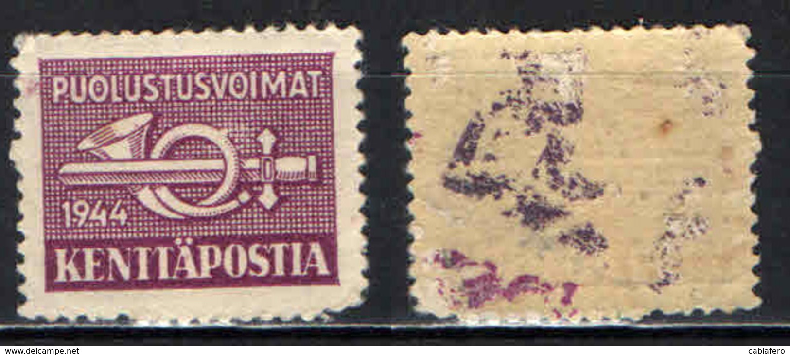 FINLANDIA - 1944 - CORNO DI POSTA E DAGA - MH - Military / Militaires / Militair