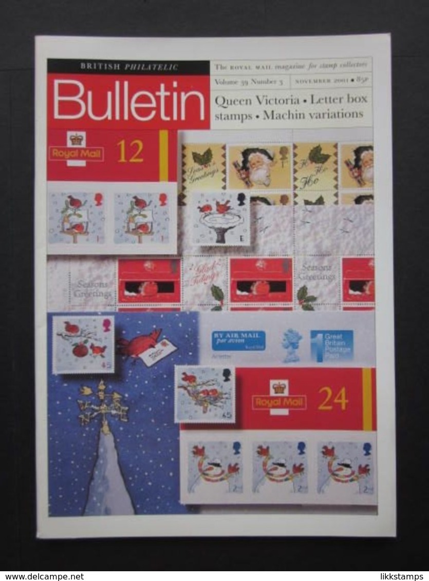 THE PHILATELIC BULLETIN NOVEMBER 2001 VOLUME NUMBER 39, ISSUE No.3, ONE COPY ONLY. #L0247 - Inglés (desde 1941)