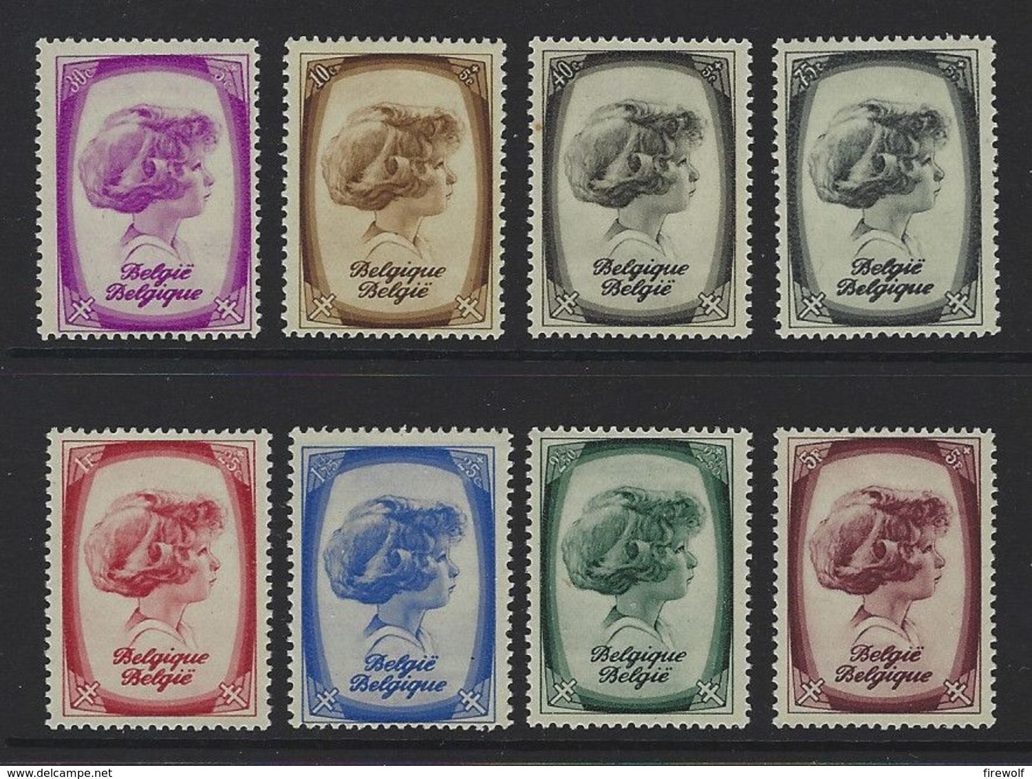 A07 - Belgium - 1938 - OBP 488/495 Mh - Prince Albert / Royal / Tuberculosis Control - Ungebraucht