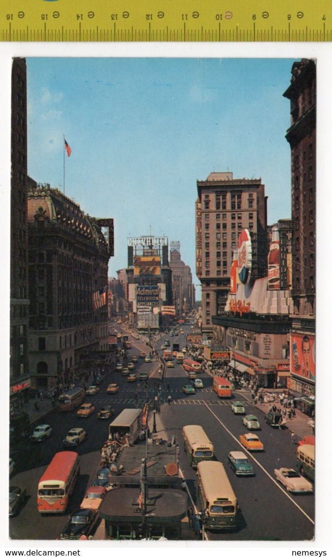1964 NEW YORK Times Square FP/V SEE 2 SCANS - Time Square