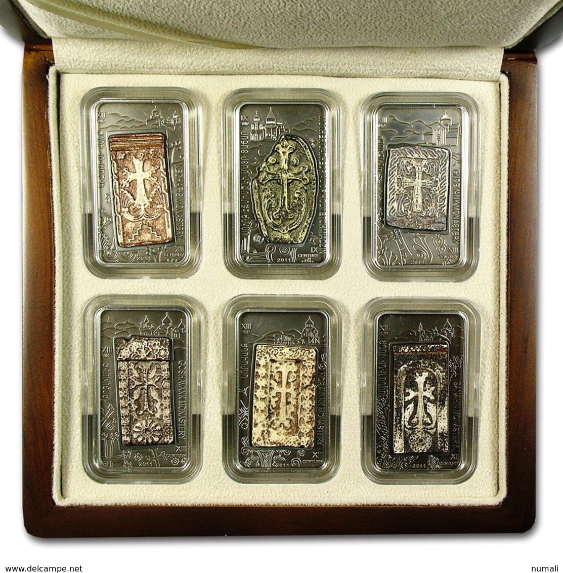 ARMENIA 1000 DRAM SILVER COIN BUNC 2011 Cross Stones Of Churches Of Armenia Set - Armenien