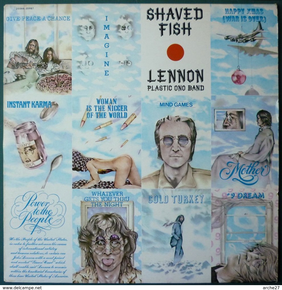 JOHN LENNON - LP - 33T - Disque Vinyle - Plastic Ono Band - 2C 066 05987 - Disco, Pop