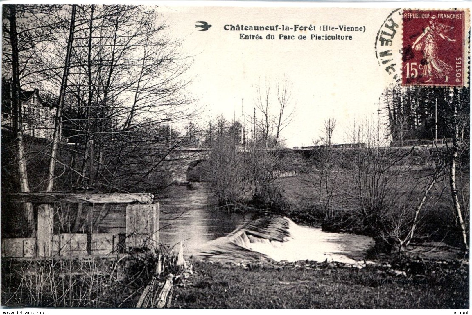 87. HAUTE-VIENNE - CHÂTEAUNEUF LA FORÊT. Entrée Du Parc De Pisciculture. Assez Rare. - Chateauneuf La Foret