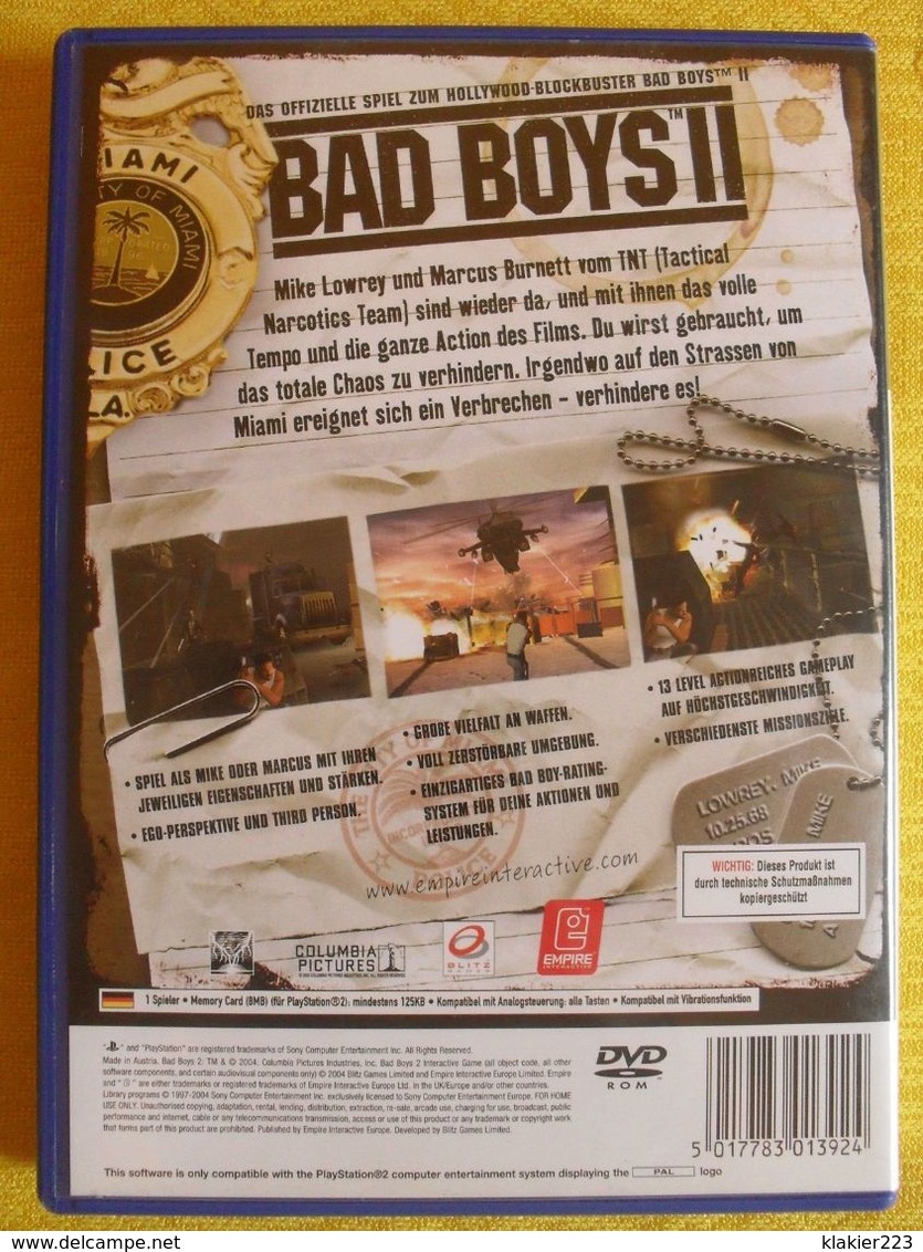 Bad Boys II // PS2 // Perfekter Zustand - Playstation 2