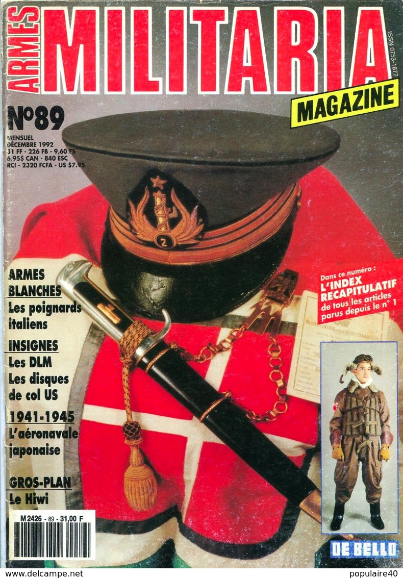 Militaria Magazine N° 89 NKVD  DCR Poignards Italiens DLM Aéronavale Japonaise Hiwi - French