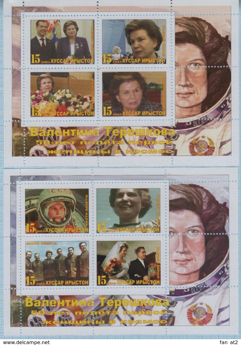 Fantazy Labels / Private Issue. Space. Valentina Tereshkova. 50 Years Of The Flight Of The First Woman 1963. 2013 - Viñetas De Fantasía