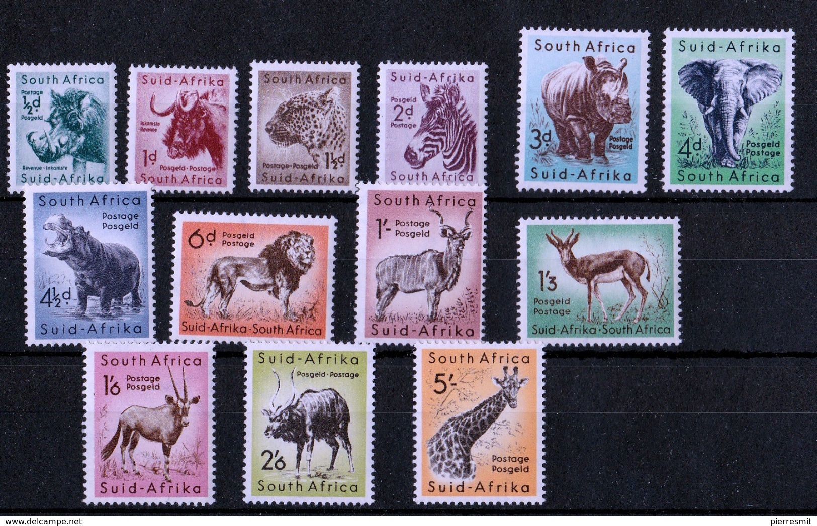 South Africa - 1954 Wild Animals, Mint With Very Faint Traces Of Hinge Remains - Ongebruikt