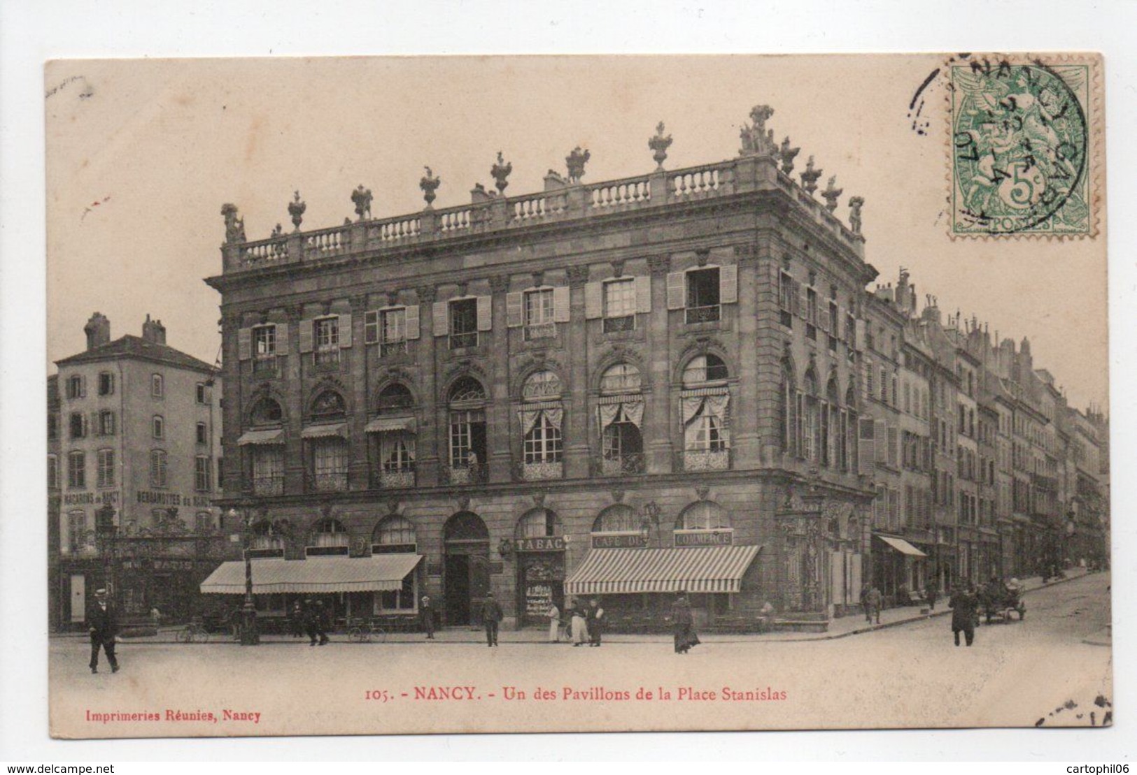 - CPA NANCY (54) - Un Des Pavillons De La Place Stanislas 1907 - Edition Imprimeries Réunies 105 - - Nancy