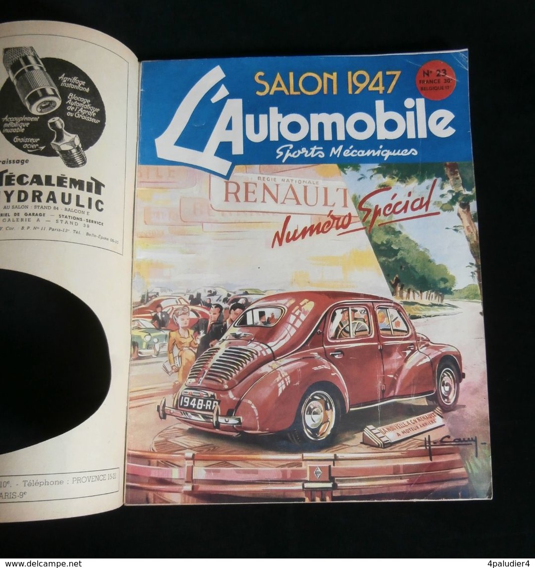 Revue  L'AUTOMOBILE SALON DE L'AUTOMOBILE 1947 Numéro Spécial 4cv RENAULT En Couverture - Auto