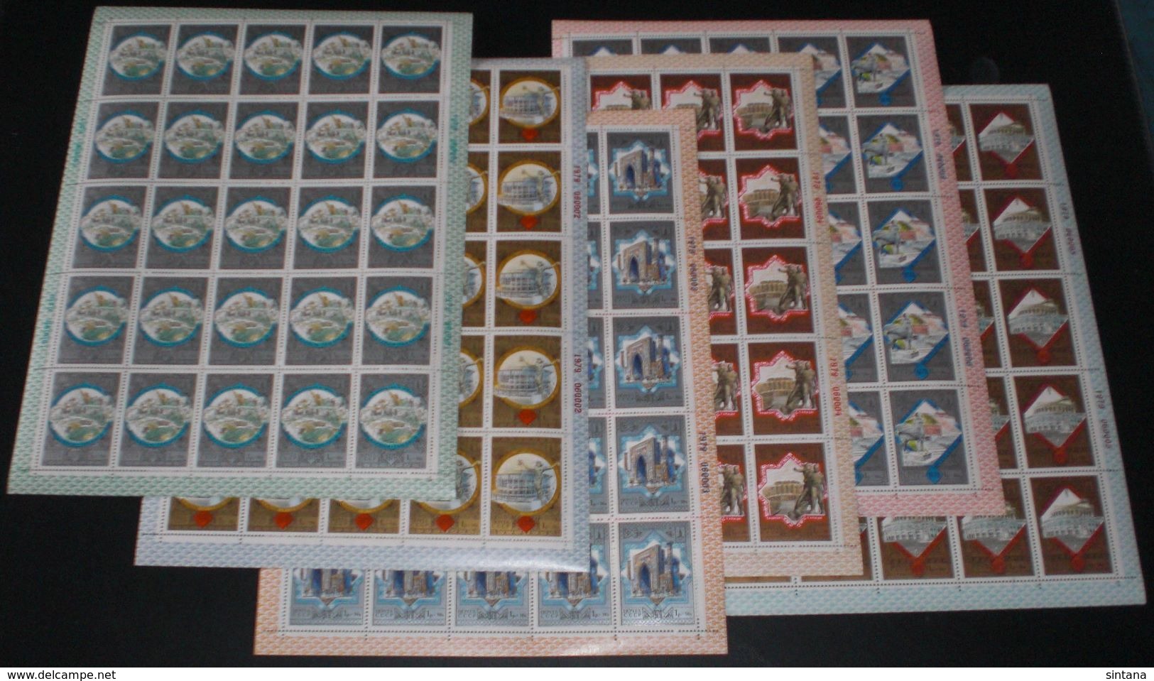 Sowjetunion/Russia 1979 Mi.4872-77 Olympiade Moskau Bögen Goldener Ring/Sc B121-26 M/S Olympics 6 Sheets Tourism**/MNH - Fogli Completi