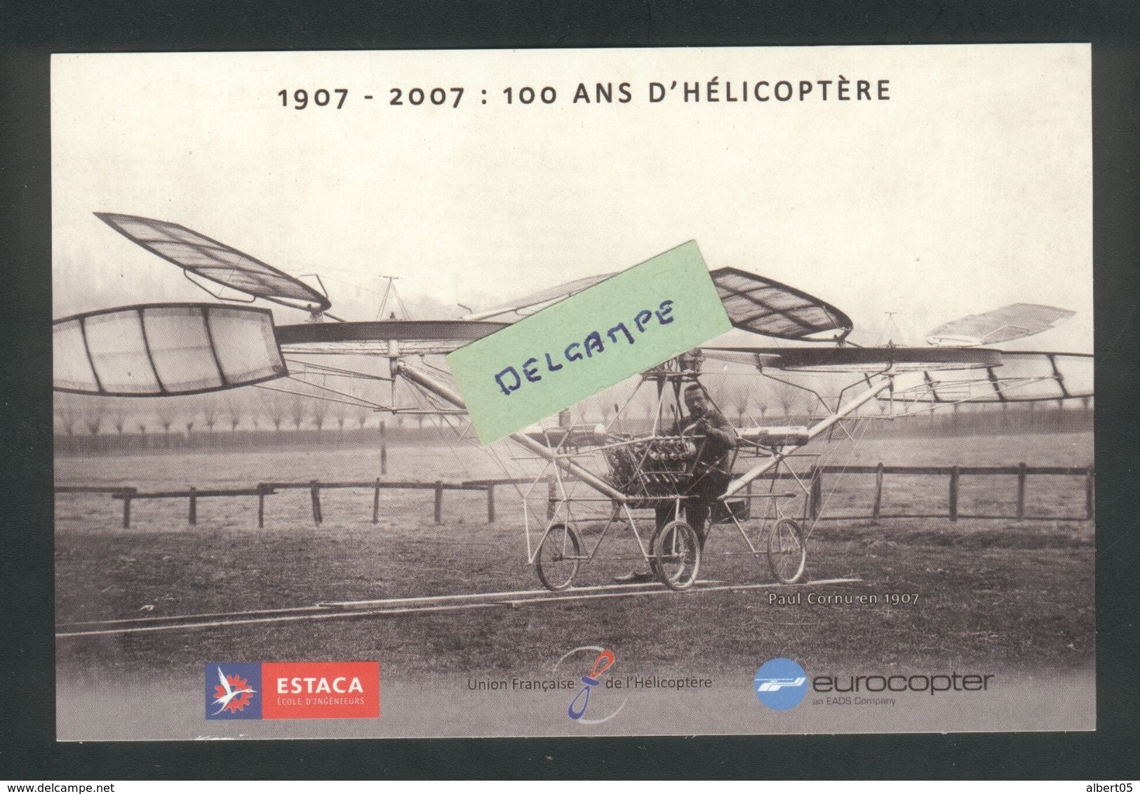 100 Ans D'Hélicoptère - 1907-2007  Pau LCornu En 1907 - Elicotteri