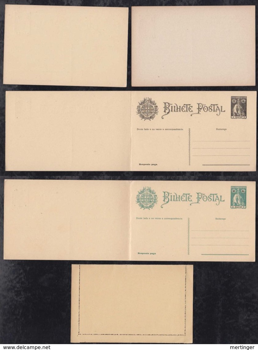Portugal MACAU China 1912 CERES 5 Postcard + Lettercard Stationery ** MNH - Briefe U. Dokumente