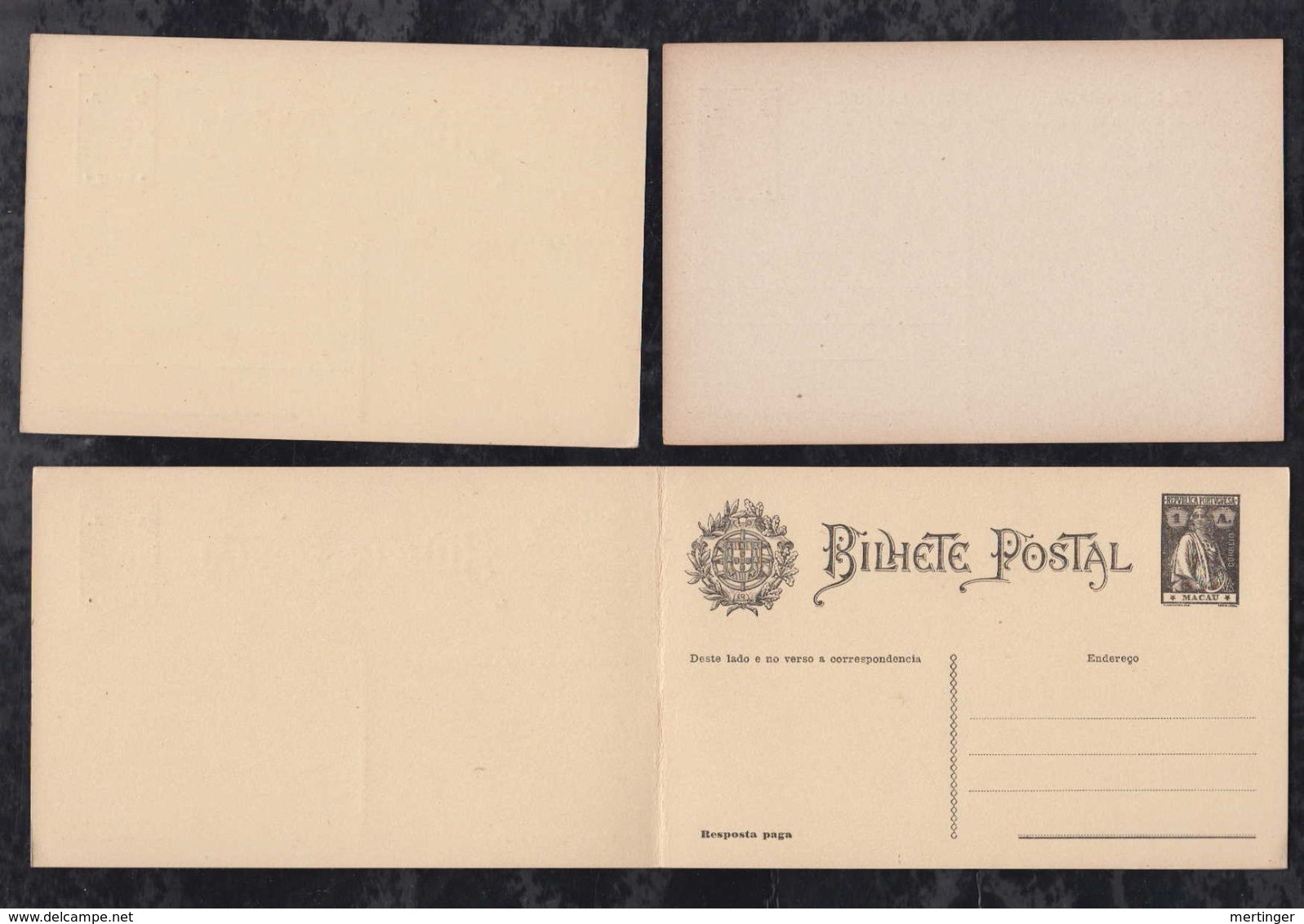 Portugal MACAU China 1912 CERES 5 Postcard + Lettercard Stationery ** MNH - Storia Postale