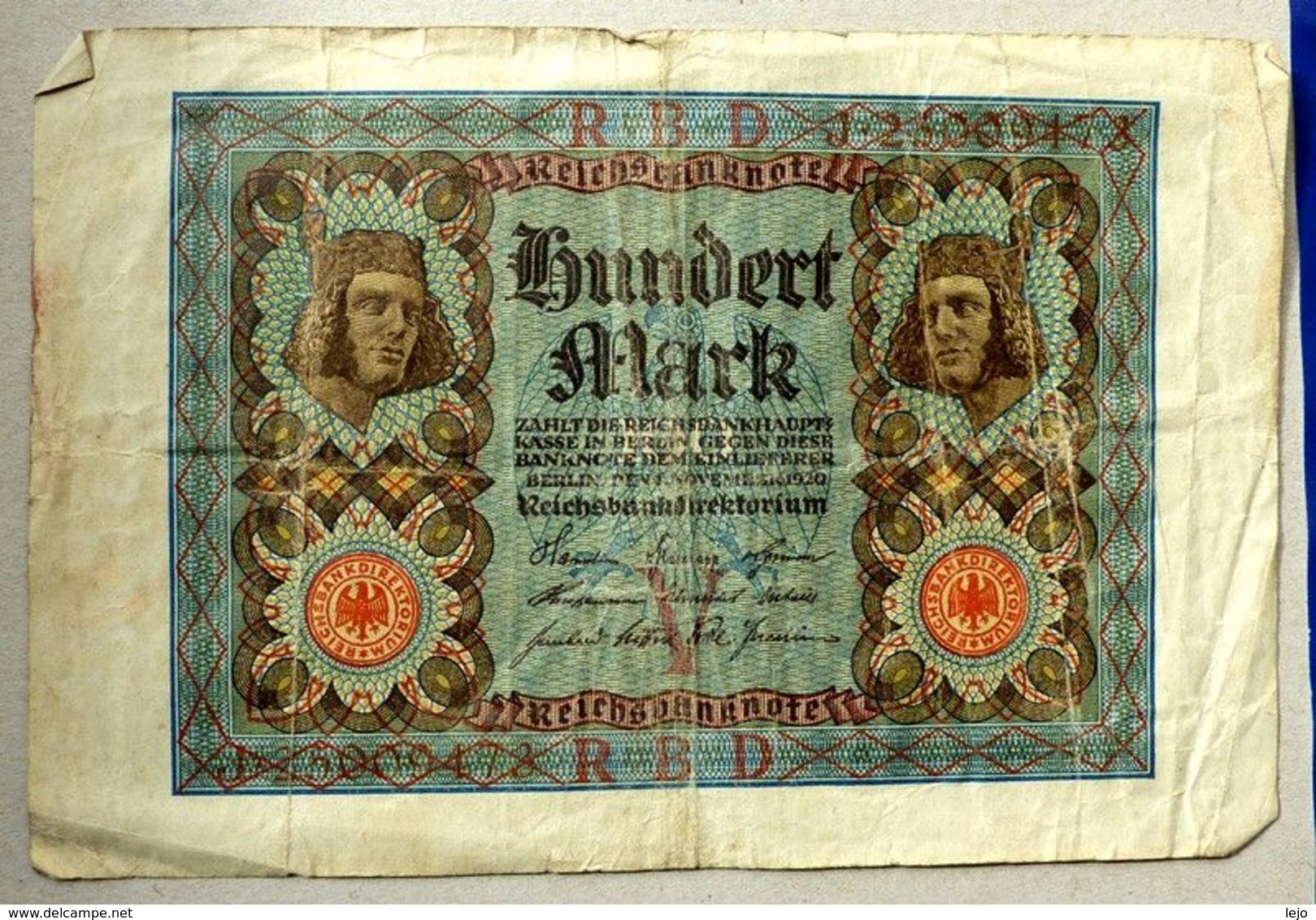 Reichsbanknote 100 Mark 01-11-1923 - 1.000 Mark