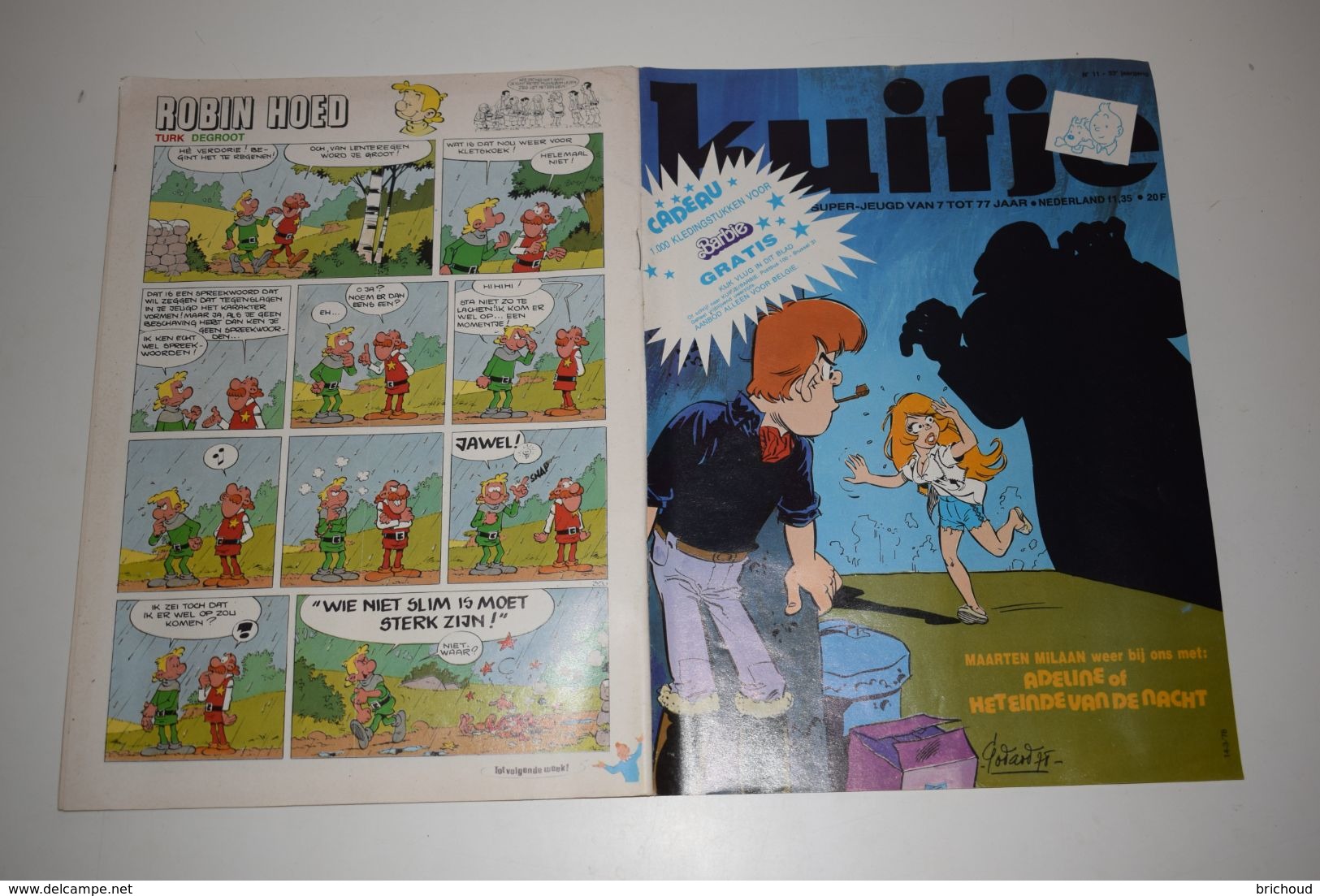 Kuifje Tintin N°11 Nederlands 14-3-1978 Adeline Of Het Einde Van De Nacht - Kuifje