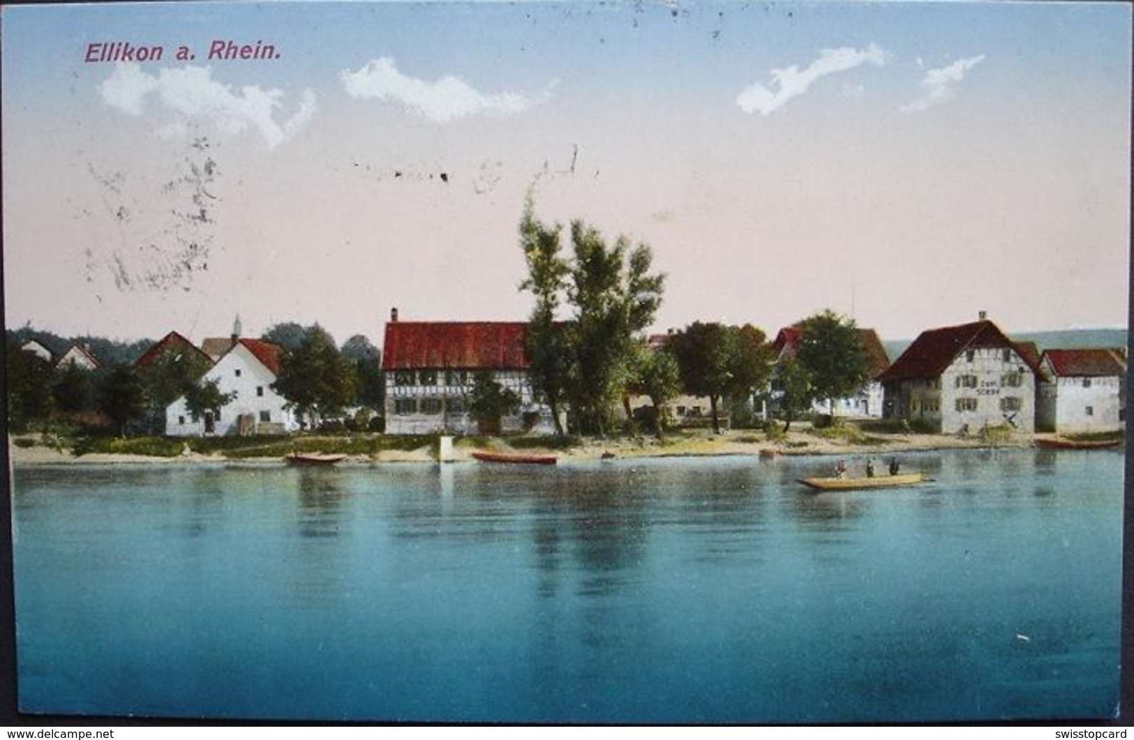 ELLIKON AM RHEIM Gasthaus Zum Schiff  Gel. V. Marthalen Balkenstempel - Marthalen